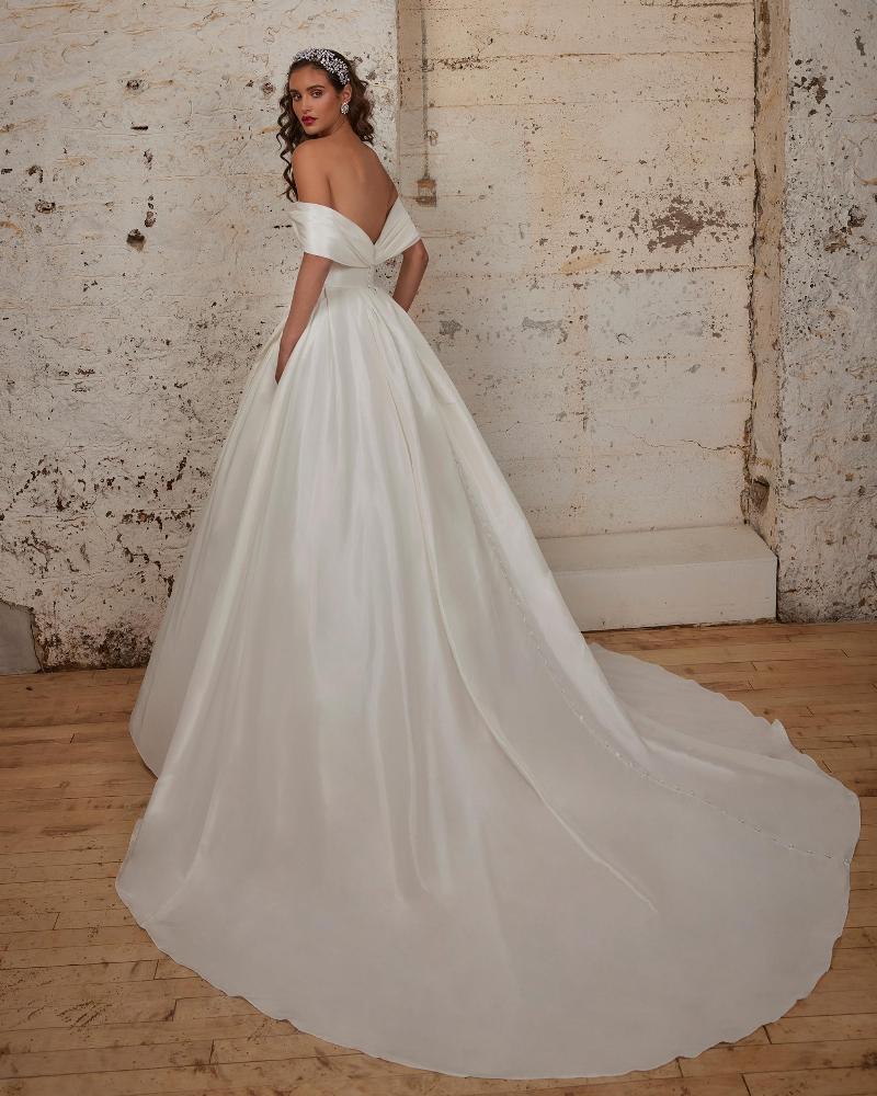 123238 off the shoulder ball gown wedding dress 2